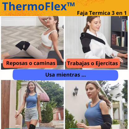 Si la molestia en los Hombros, Rodillas y Codos no te deja tener un buen día ni dormir, esto es para ti: "Faja Térmica 3 en 1"